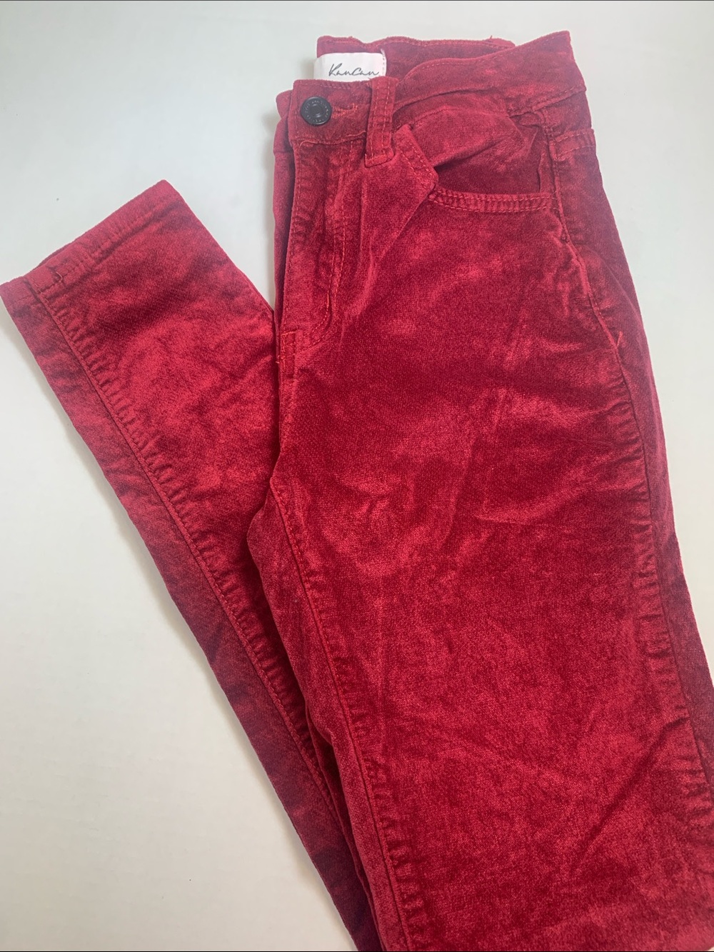 KanCan Red Velvet Skinny Jeans